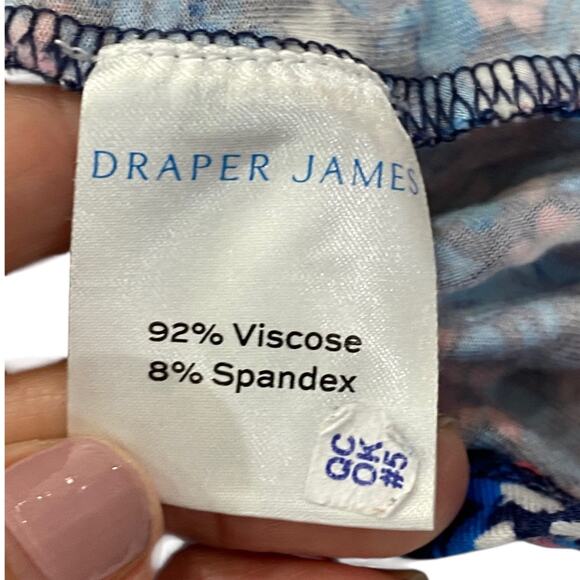 Draper James Ditsy Floral Kitty Ruffled Long Shift Dress Pink Blue Size Small - Picture 8 of 14